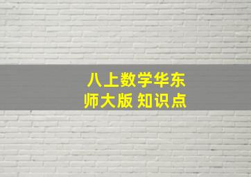 八上数学华东师大版 知识点